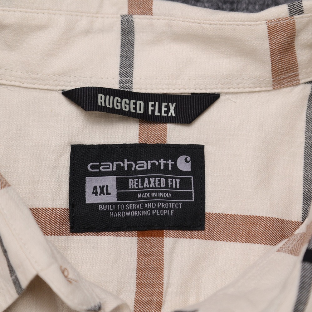 Carhartt Rugged Flex Relaxed Fit Plaid Short Sleeve Work Shirt Mens 4XL TW5701-M - Picture 3 of 6